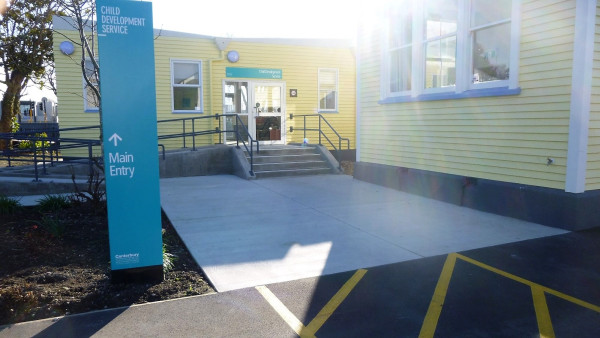 Photo showing the entrance to the Child Development Service